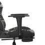 Silla gaming con reposapiés cuero sintético negro camuflaje