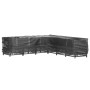 Fundas muebles jardín forma de L 2 uds 20 ojales 300x300x70 cm