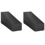 Fundas tumbonas 2 uds 12 ojales polietileno 205x75x40/70 cm