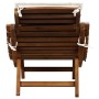 Tumbonas con cojines 2 uds madera maciza acacia blanco crema