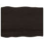 Tablero mesa madera tratada roble borde vivo marrón 80x60x2 cm