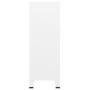 Baúl de almacenaje industrial metal blanco 70x40x115 cm