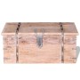 Set de baúl de almacenamiento de madera de acacia 2 unidades