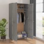 Armario HAMAR madera maciza de pino gris claro 89x50x180 cm