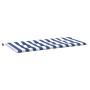 Cojín banco jardín tela Oxford a rayas azul y blanco 120x50x3cm