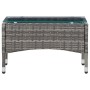 Mesa de centro de ratán sintético gris 60x40x36 cm