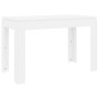 Mesa de comedor de madera contrachapada blanco 120x60x76 cm