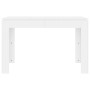 Mesa de comedor de madera contrachapada blanco 120x60x76 cm
