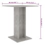 Mesa de bistró de madera contrachapada gris 60x60x75 cm