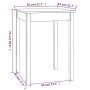 Mesa de comedor madera maciza de pino 55x55x75 cm
