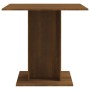 Mesa de comedor madera contrachapada roble marrón 80x80x75 cm
