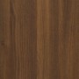 Mesa de comedor madera contrachapada roble marrón 80x80x75 cm