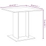 Mesa de comedor madera contrachapada roble marrón 80x80x75 cm
