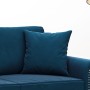 Cojines decorativos 2 uds terciopelo azul 40x40 cm