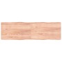 Tablero mesa madera tratada borde natural marrón 200x60x(2-6)cm
