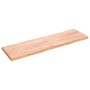 Tablero mesa madera tratada borde natural marrón 200x60x(2-6)cm