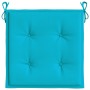 Cojines para silla de jardín 4 uds tela turquesa 40x40x3 cm