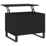 Mesa de centro madera contrachapada negro 60x44,5x45 cm