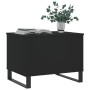 Mesa de centro madera contrachapada negro 60x44,5x45 cm
