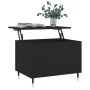 Mesa de centro madera contrachapada negro 60x44,5x45 cm