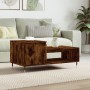 Mesa de centro madera contrachapada roble ahumado 100x50x45 cm