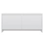 Mesa de centro madera contrachapada blanco brillo 90x50x41,5 cm