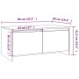 Mesa de centro madera contrachapada blanco brillo 90x50x41,5 cm