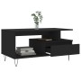 Mesa de centro madera contrachapada negro 90x49x45 cm