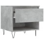 Mesas centro 2 uds madera ingeniería gris hormigón 50x46x50 cm