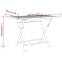 Mesa de jardín plegable madera maciza de teca 120x70x75 cm