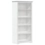 Librería BODO 5 estantes madera maciza pino blanco 82x40x173 cm