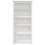 Librería BODO 5 estantes madera maciza pino blanco 82x40x173 cm