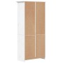 Librería BODO 5 estantes madera maciza pino blanco 82x40x173 cm