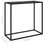 Mesa consola vidrio templado negro 80x35x75 cm