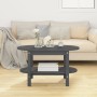 Mesa de centro de madera maciza de pino gris 80x45x45 cm