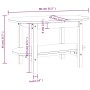 Mesa de centro de madera maciza de pino gris 80x45x45 cm