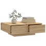 Mesa de centro madera contrachapada color roble 90x60x31 cm