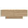 Mesa de centro madera contrachapada color roble 90x60x31 cm