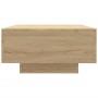Mesa de centro madera contrachapada color roble 90x60x31 cm