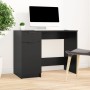 Escritorio de madera contrachapada negro 100x50x75 cm
