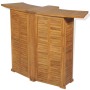 Mesa de bar plegable de madera teca maciza 155x53x105 cm