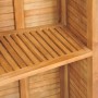 Mesa de bar plegable de madera teca maciza 155x53x105 cm