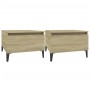 Mesas auxiliares 2 uds madera roble Sonoma 50x46x35 cm