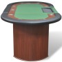 Mesa de póker 10 jugadores bandeja de fichas y zona de crupier