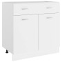 Armario inferior de cocina madera blanco 80x46x81,5 cm