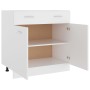 Armario inferior de cocina madera blanco 80x46x81,5 cm