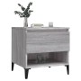 Mesas auxiliares 2 uds contrachapada gris Sonoma 50x46x50 cm