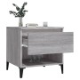 Mesas auxiliares 2 uds contrachapada gris Sonoma 50x46x50 cm