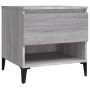 Mesas auxiliares 2 uds contrachapada gris Sonoma 50x46x50 cm