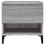 Mesas auxiliares 2 uds contrachapada gris Sonoma 50x46x50 cm